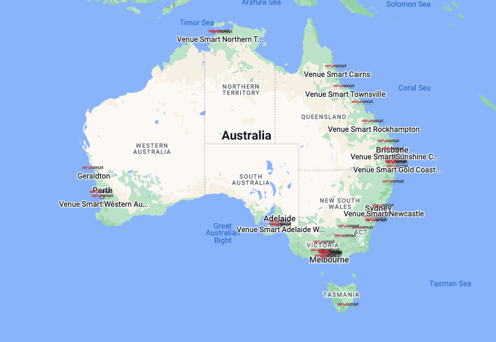 venue smart service areas in australia